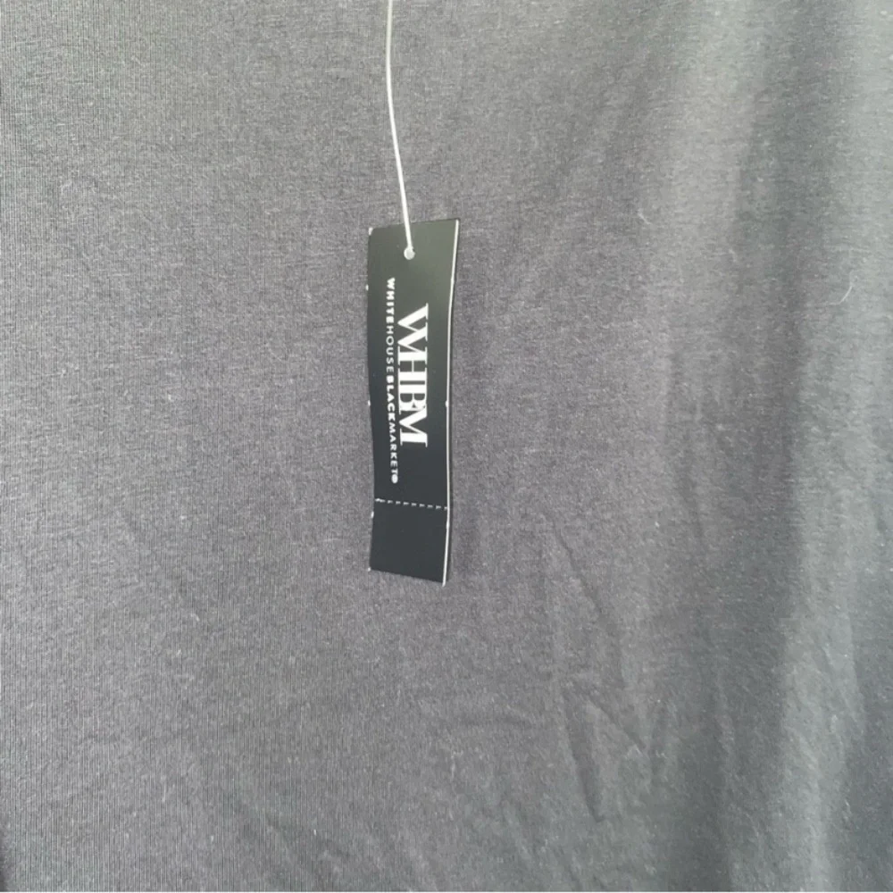 NWT White House Black Market Black SS Embroidered Lace Tee - Picture 8 of 8